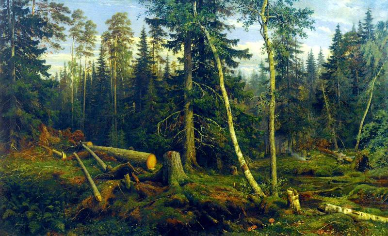 Lumbering, Ivan Shishkin